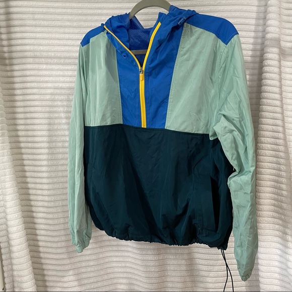Color block pullover windbreaker spring jacket - Picture 2 of 6